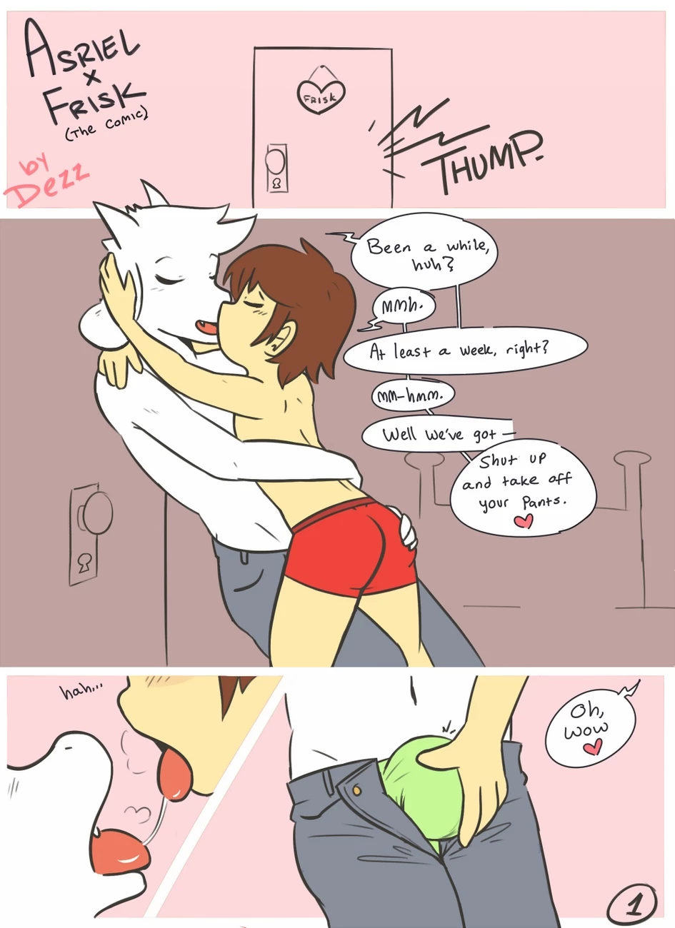 Asriel x Frisk porn comic picture 1