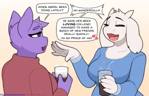 Assriel in college porn comic picture 1