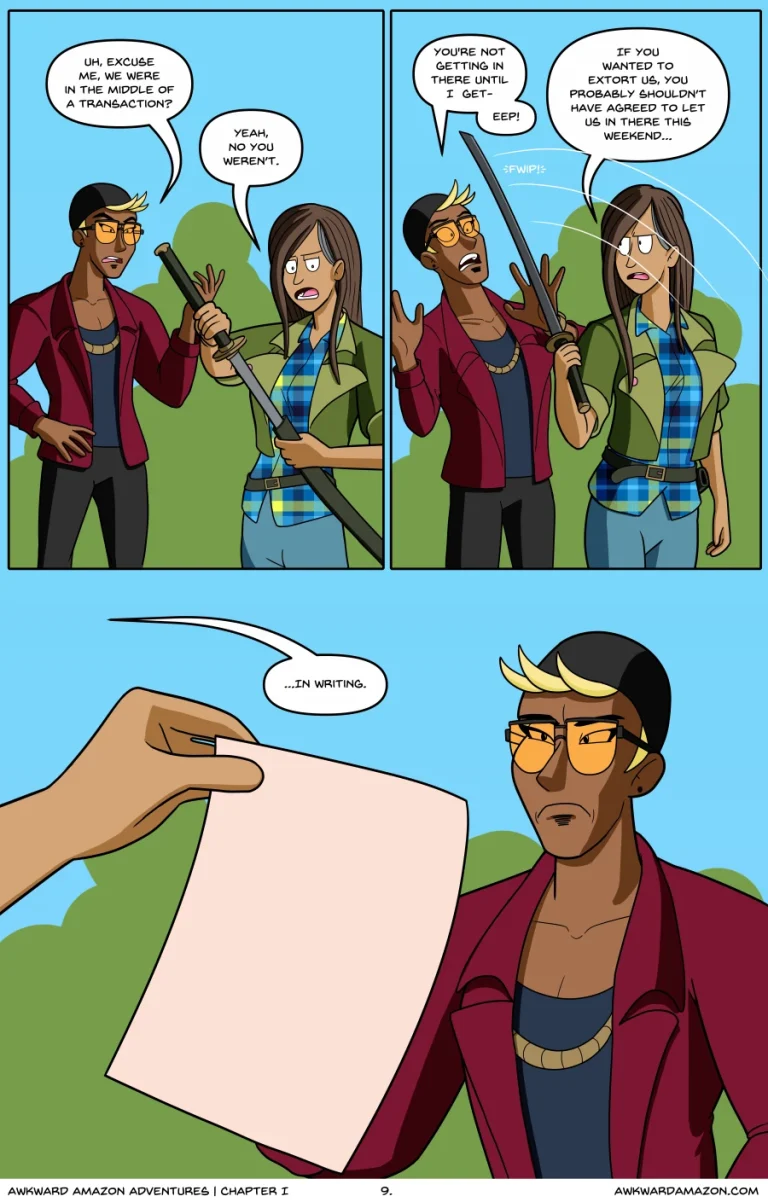 Awkward Amazon Adventures porn comic picture 10