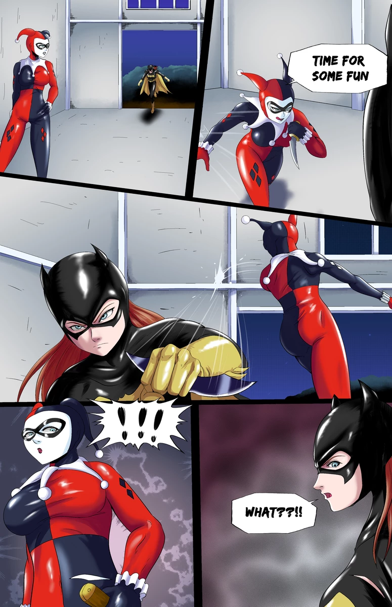 Batgirl vs Harleyquin porn comic picture 1