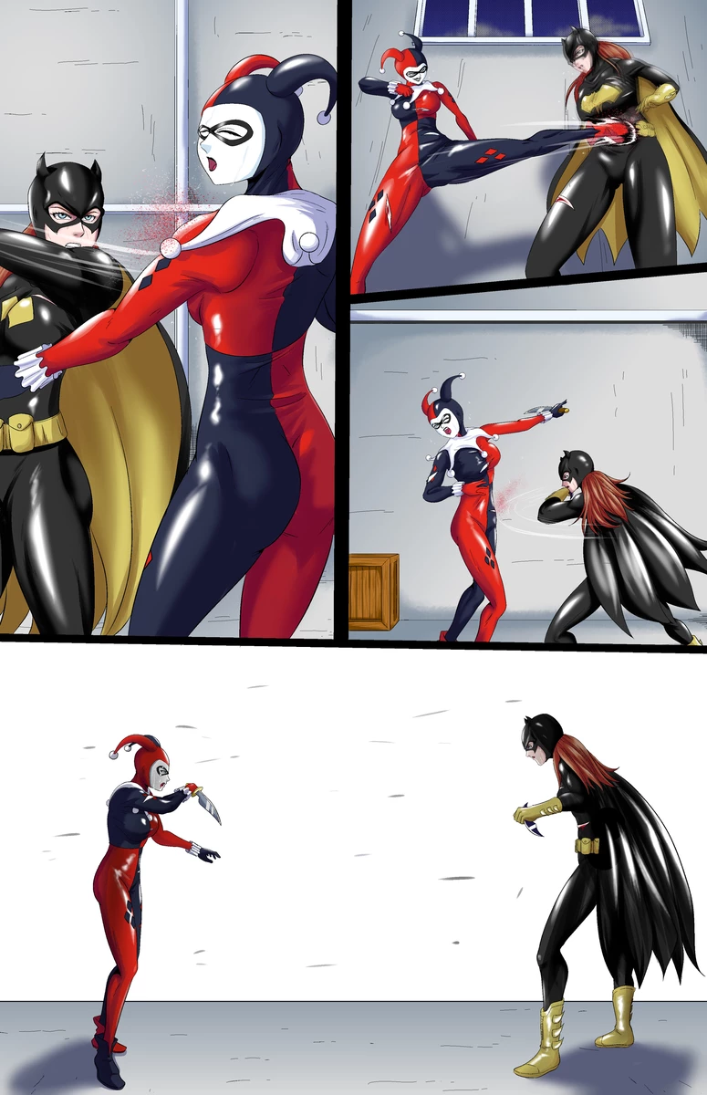 Batgirl vs Harleyquin porn comic picture 2