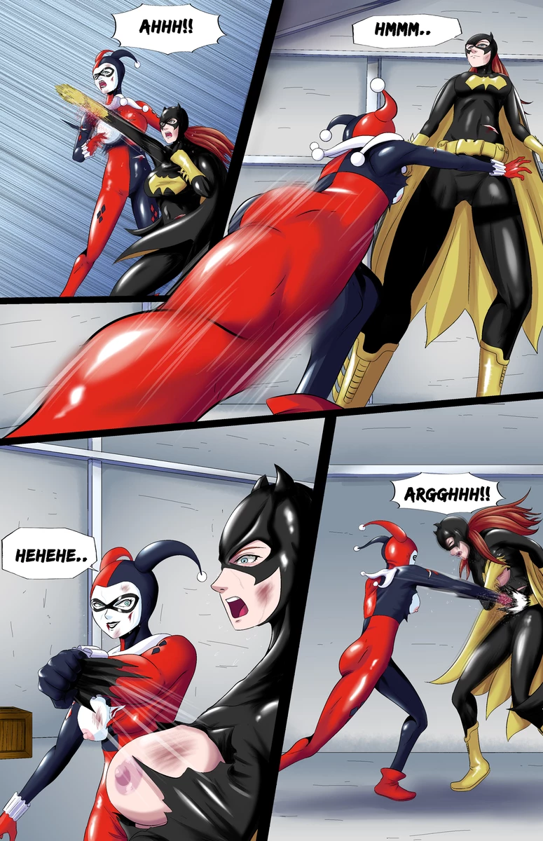 Batgirl vs Harleyquin porn comic picture 3