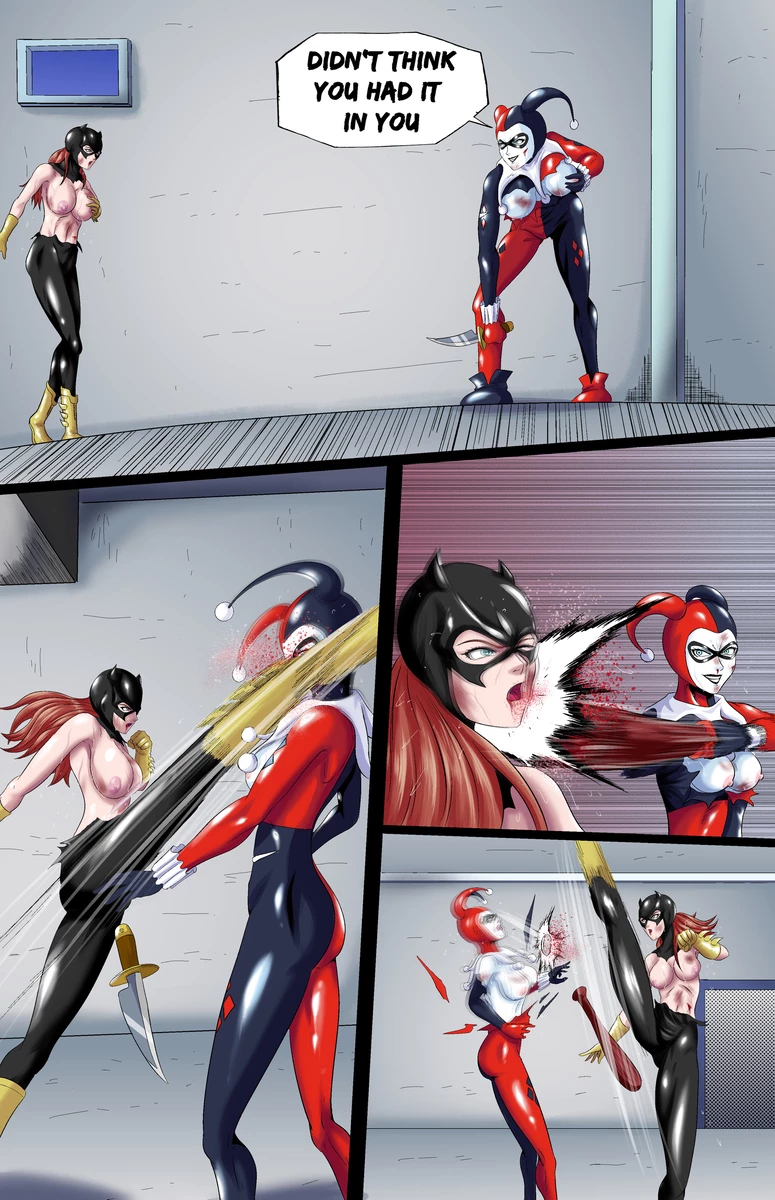 Batgirl vs Harleyquin porn comic picture 5