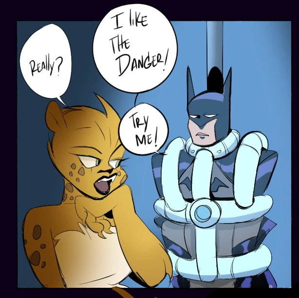 Batman and Cheetah porn comic picture 2