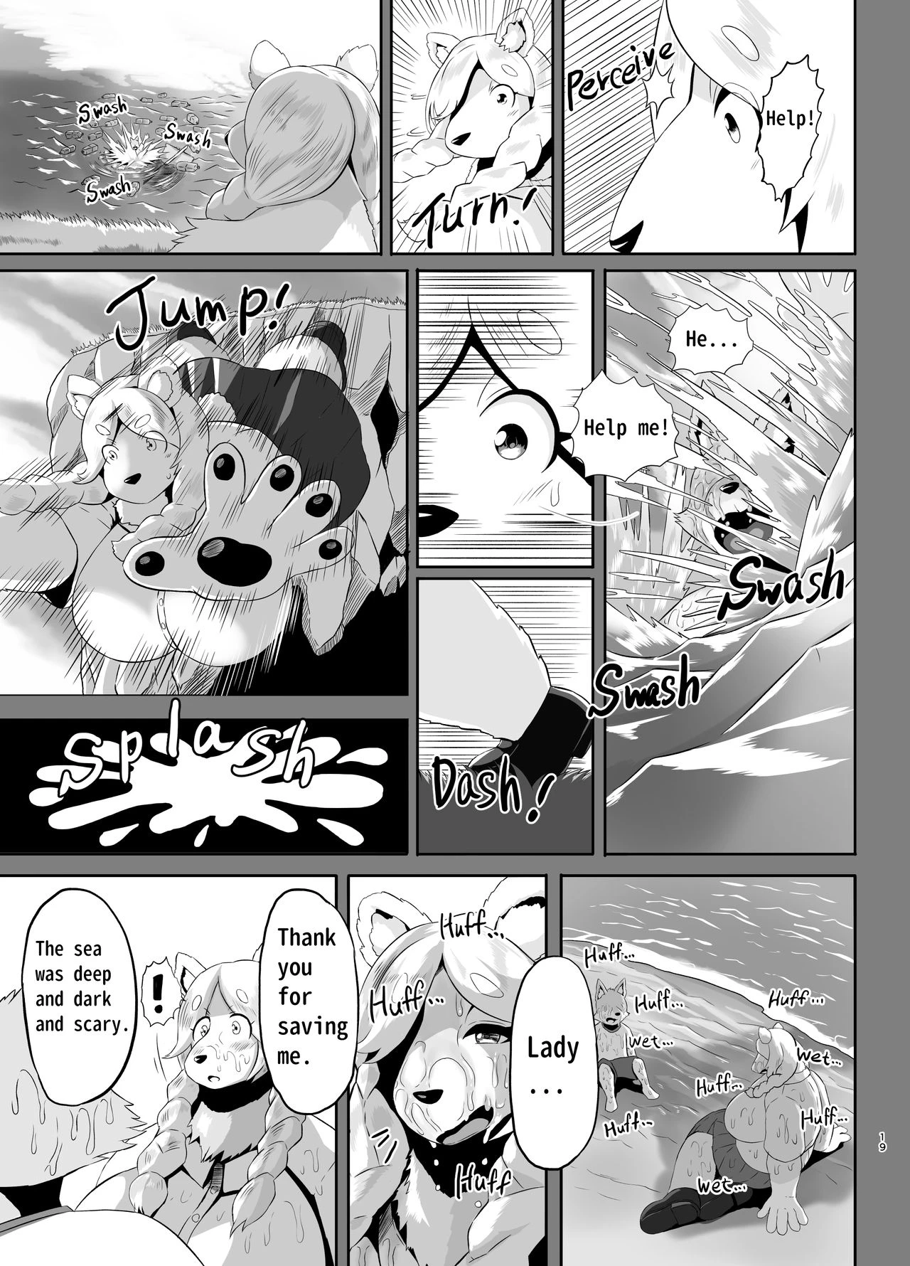 Beach Life Guard 30years old Polar bear woman First love | Kaihinkyumeishi Misoji Shirokumaonna Hajimete no Koi porn comic picture 19