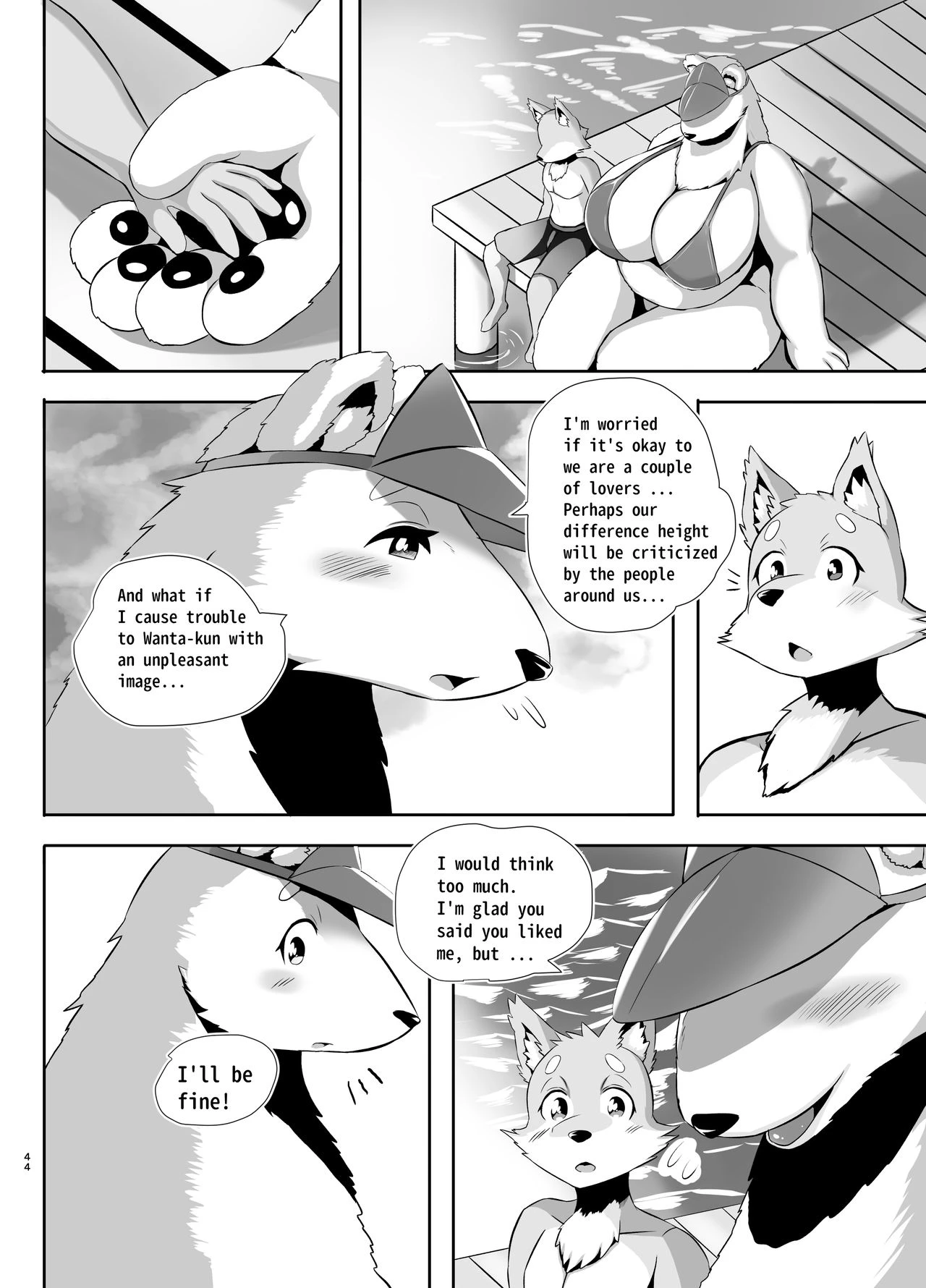 Beach Life Guard 30years old Polar bear woman First love | Kaihinkyumeishi Misoji Shirokumaonna Hajimete no Koi porn comic picture 44