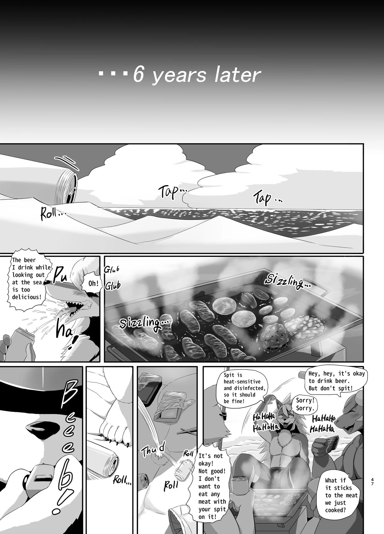 Beach Life Guard 30years old Polar bear woman First love | Kaihinkyumeishi Misoji Shirokumaonna Hajimete no Koi porn comic picture 47