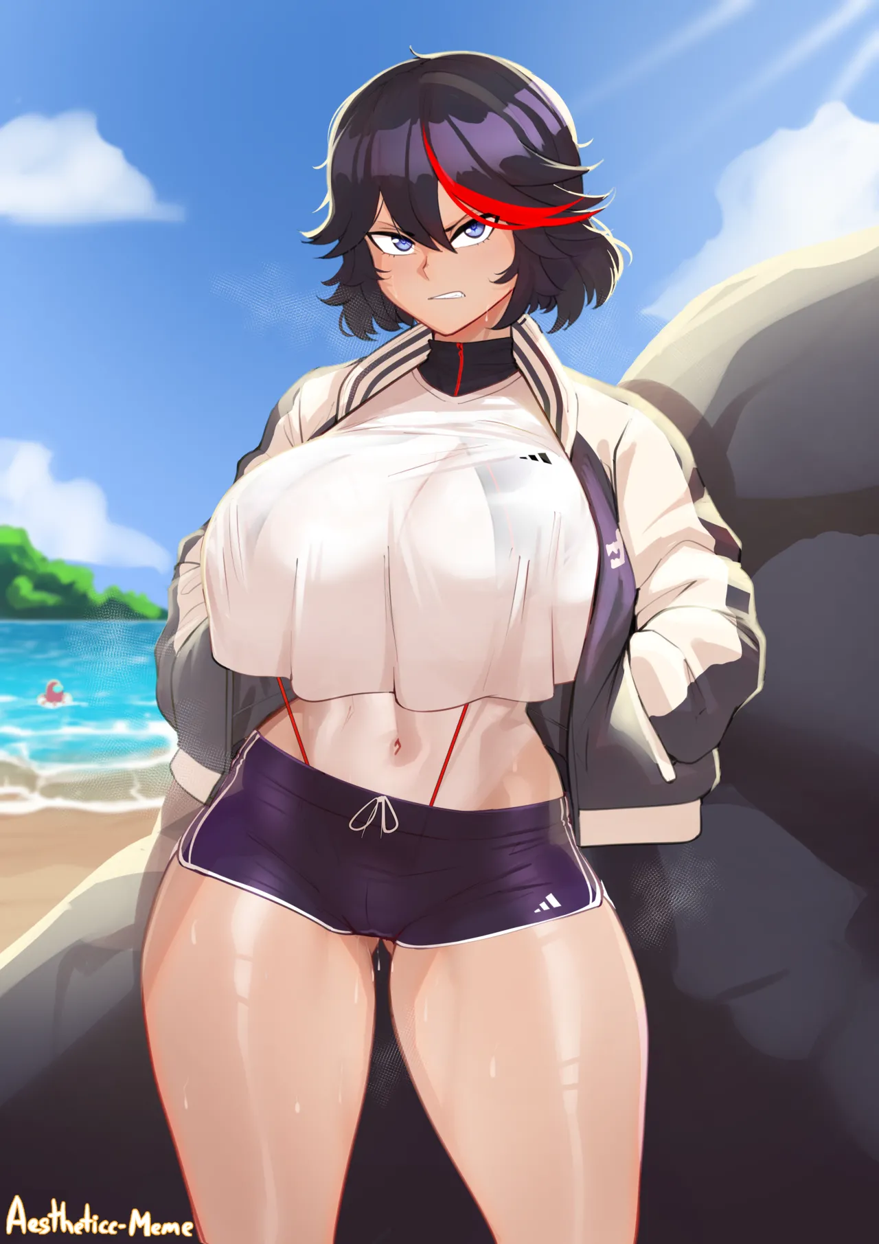 Beach Ryuko porn comic picture 1