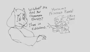 Berdly and Kris's mom porn comic picture 1