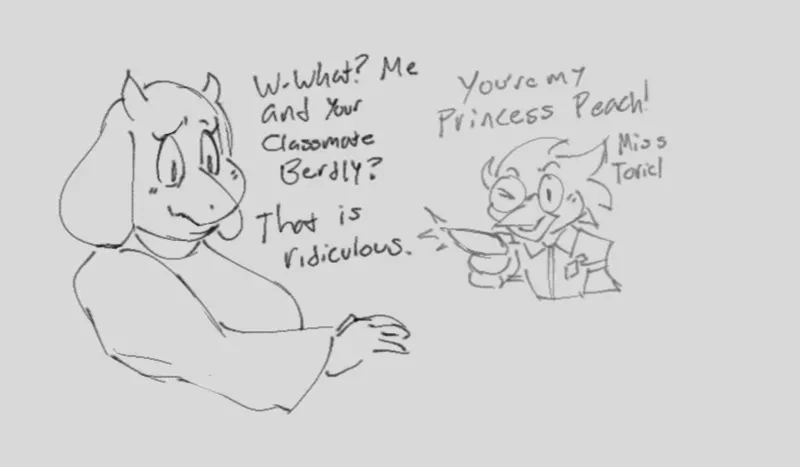 Berdly and Kris's mom porn comic picture 1
