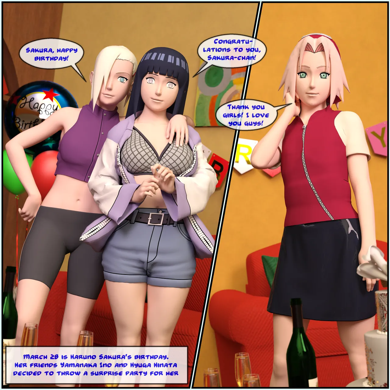 Birthday Sakura porn comic picture 2