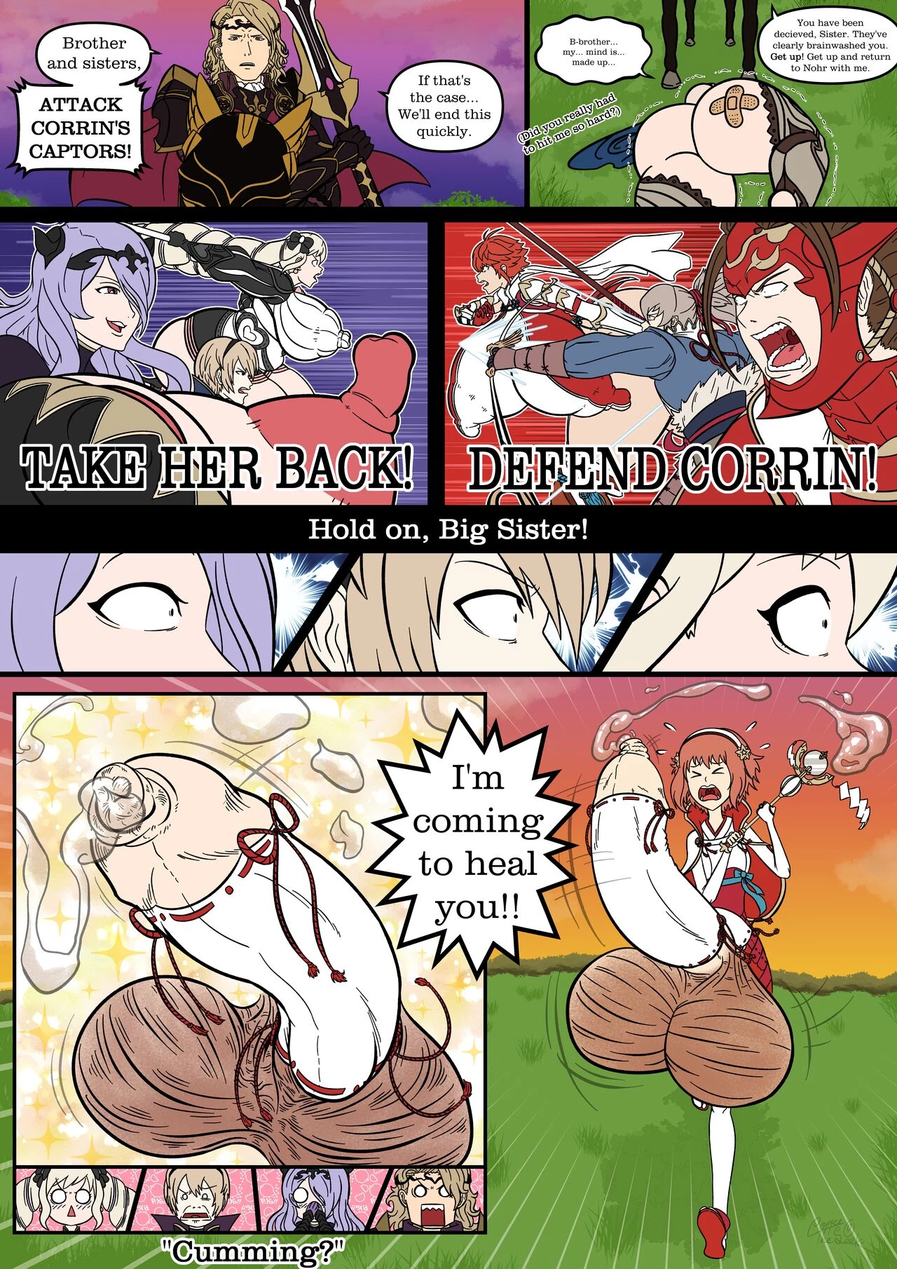 Birthright, but if Sakura had a Huge Shlong and the Hoshidans don't pay attention to it porn comic picture 2