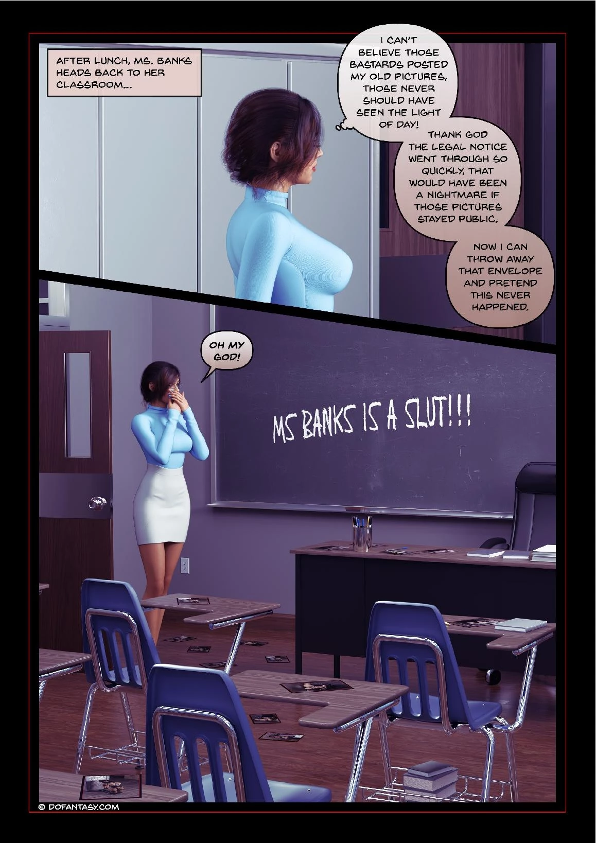 Blackmailed Teacher porn comic picture 21