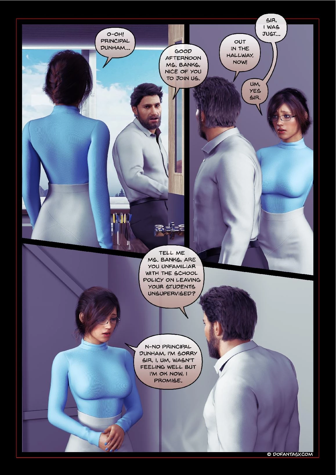 Blackmailed Teacher porn comic picture 29