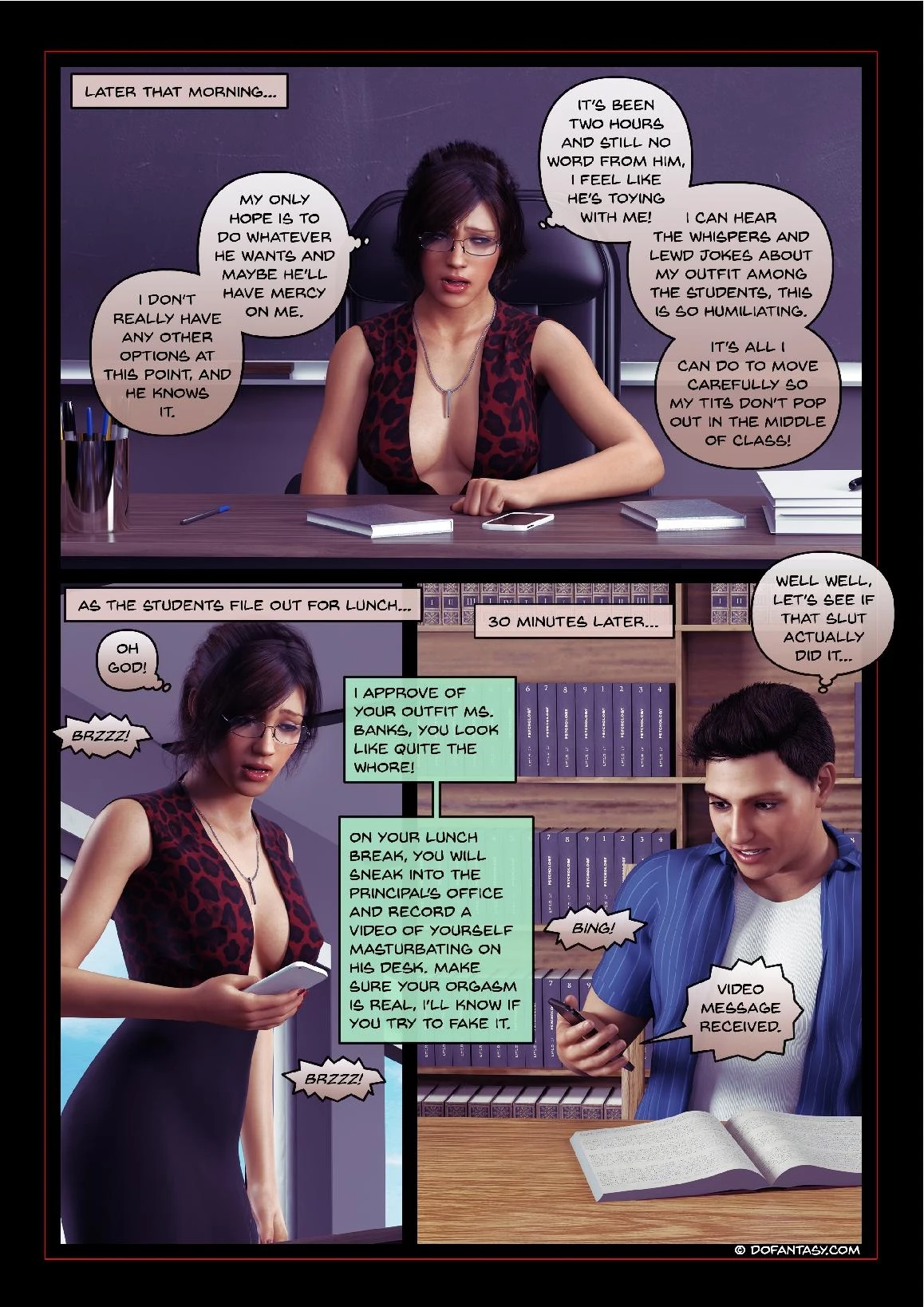 Blackmailed Teacher porn comic picture 51