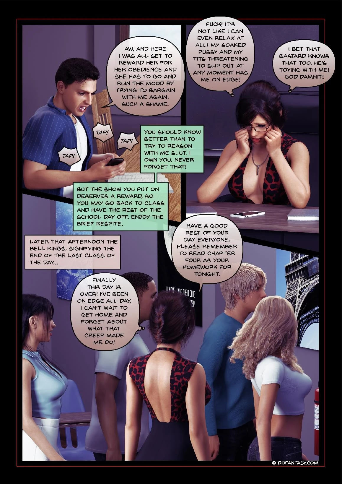 Blackmailed Teacher porn comic picture 54