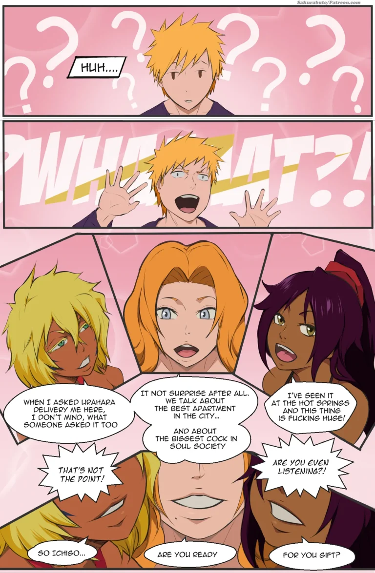 Bleach Foursome Gift porn comic picture 6