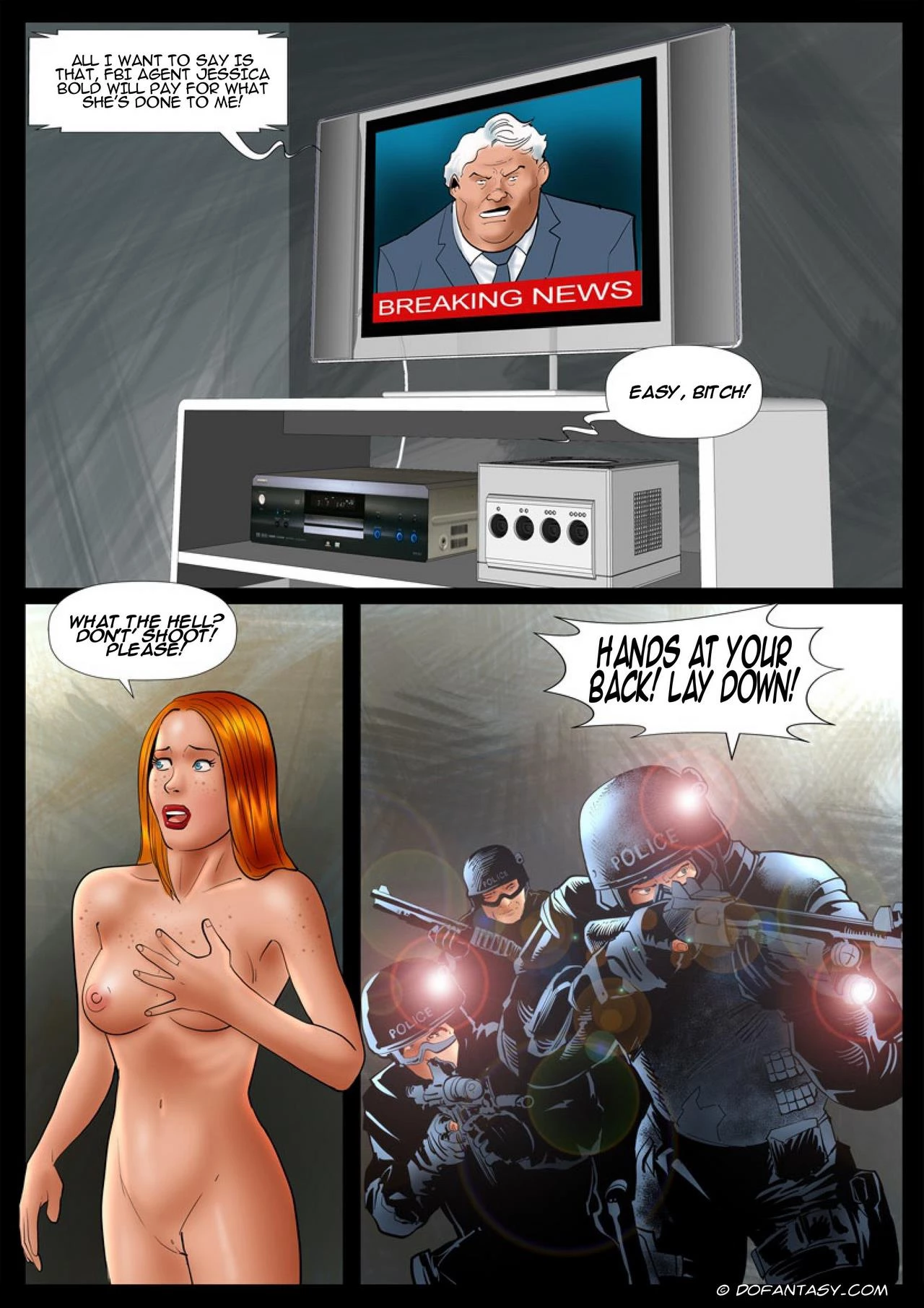 Bold officer porn comic picture 8