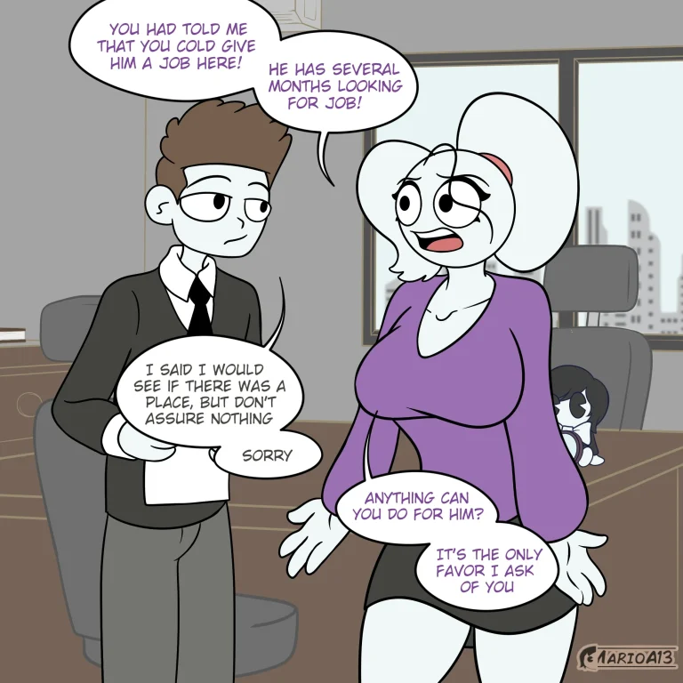 Carla in the boss's office (MarioA13) porn comic picture 5