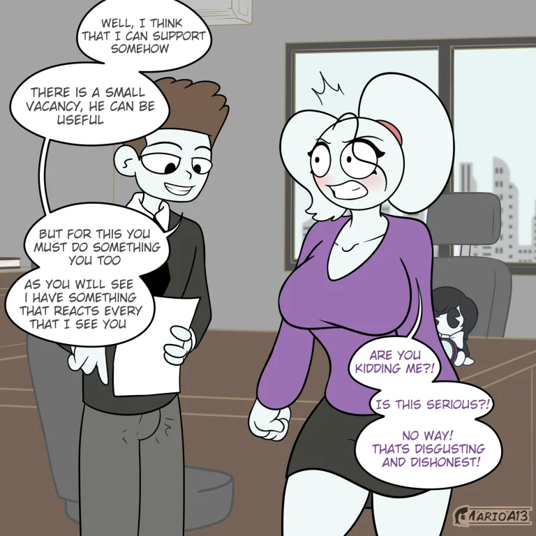 Carla in the boss's office (MarioA13) porn comic picture 6