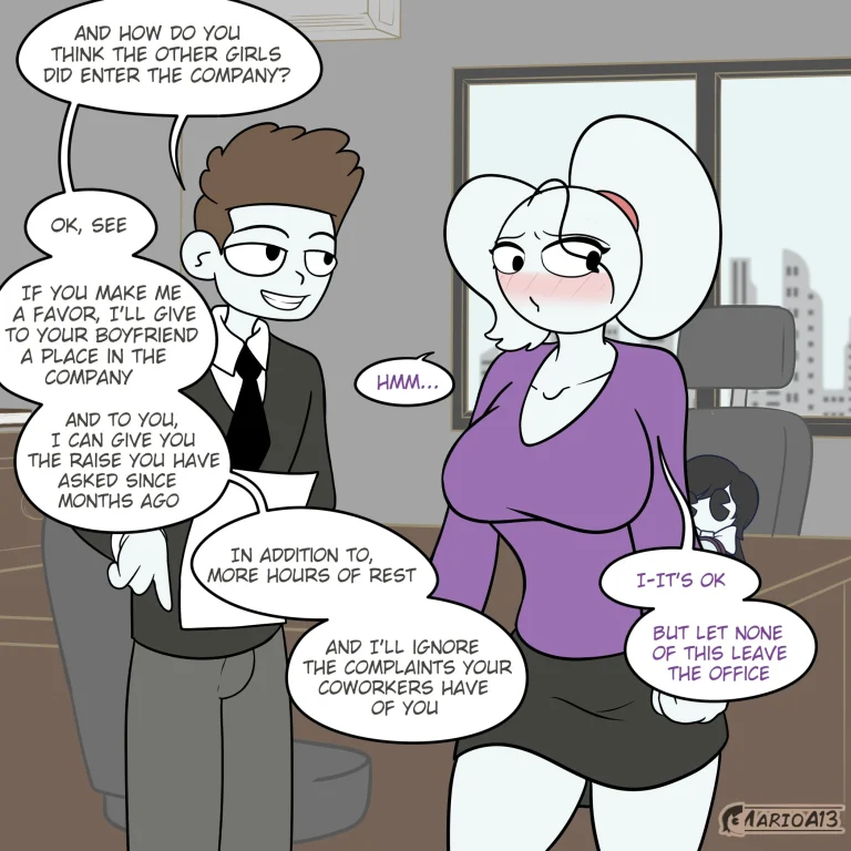 Carla in the boss's office (MarioA13) porn comic picture 7
