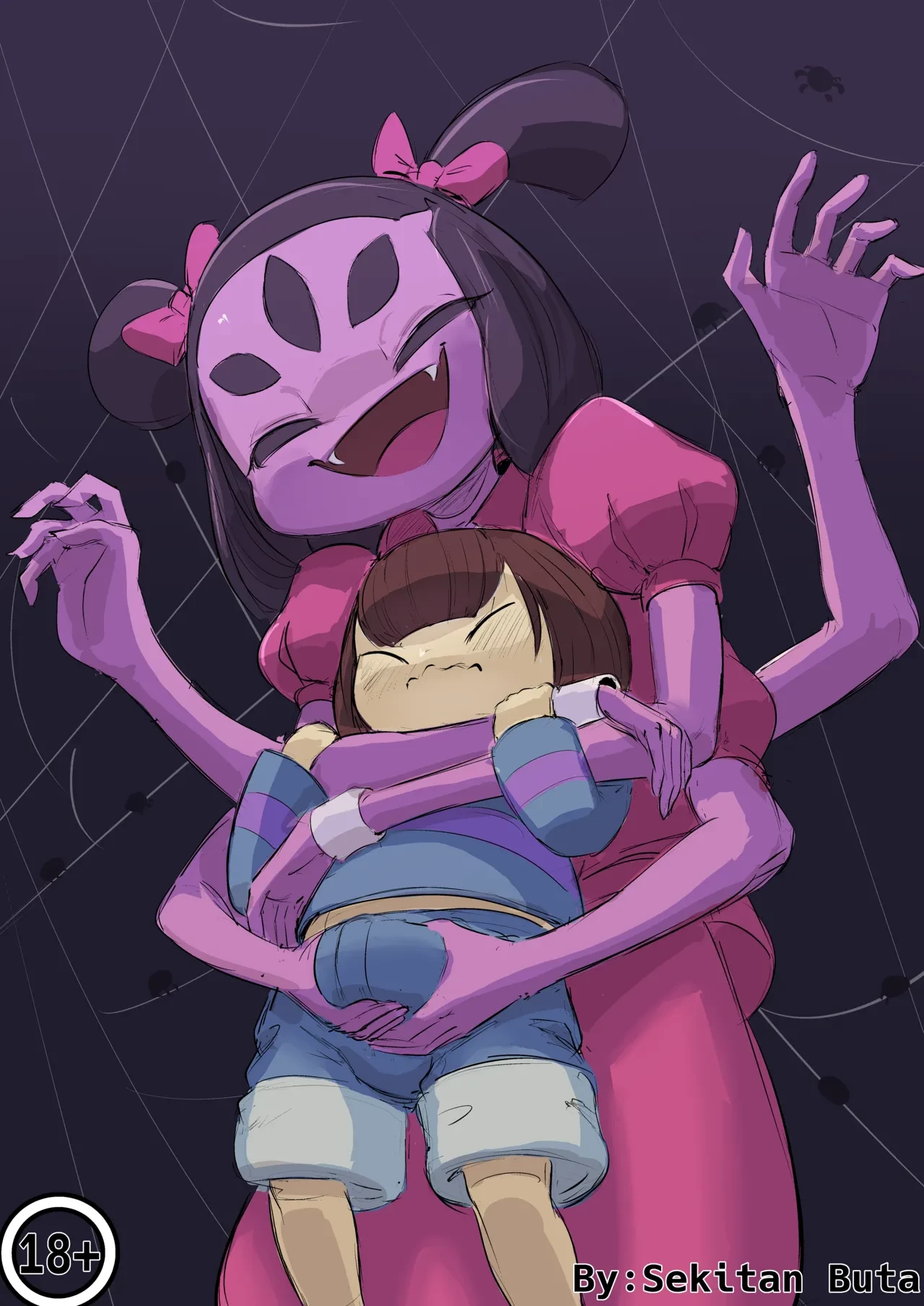 Caught in her web porn comic picture 1
