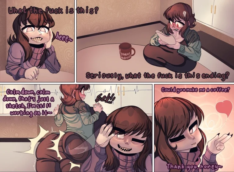 Chara x Omega Asriel porn comic picture 9