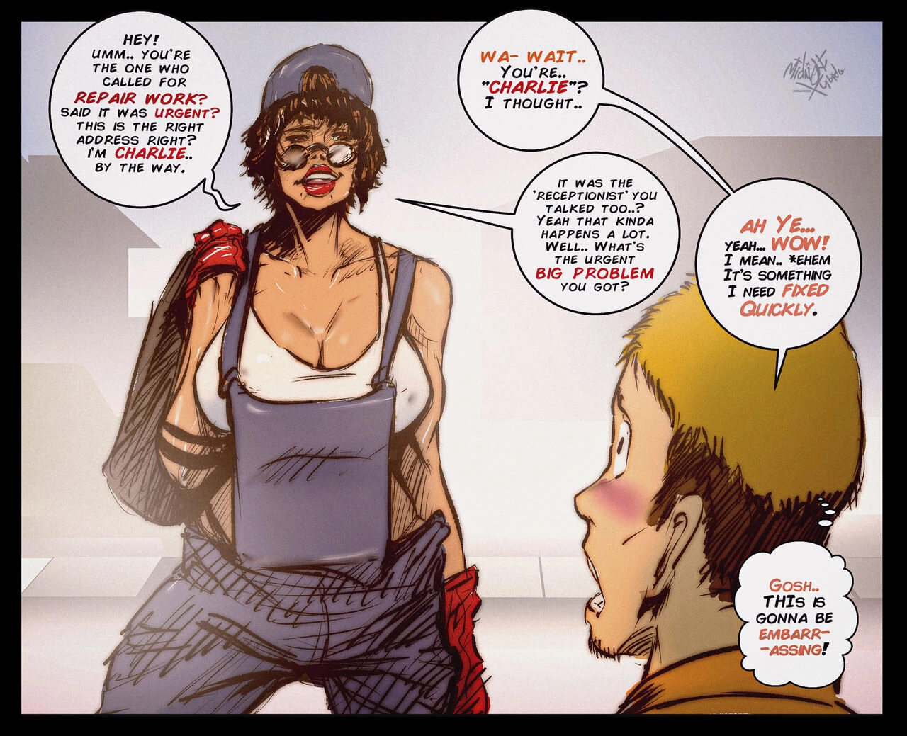 Charlie the Repairwoman porn comic picture 1