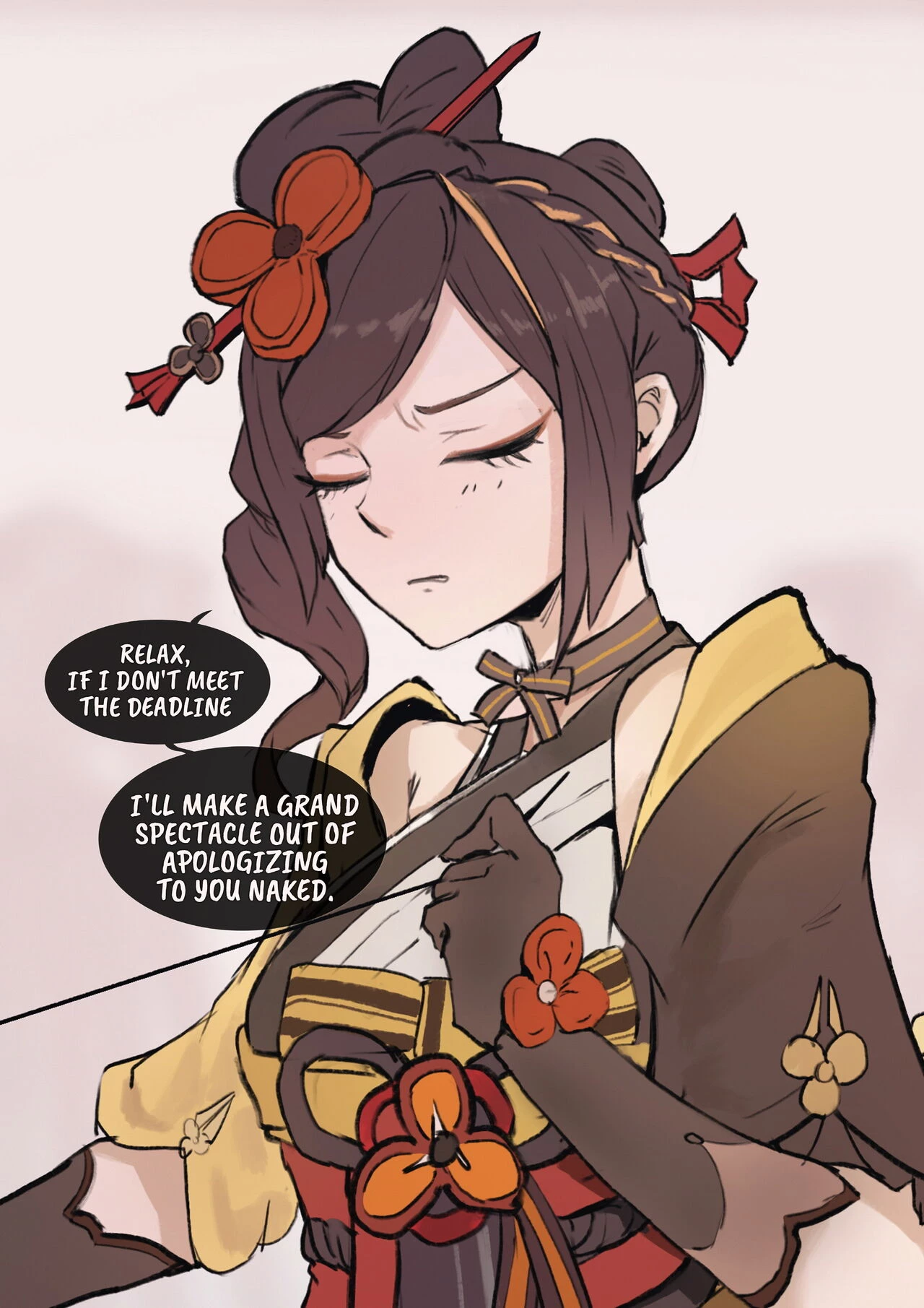 Chiori - "Missed Deadline" porn comic picture 2