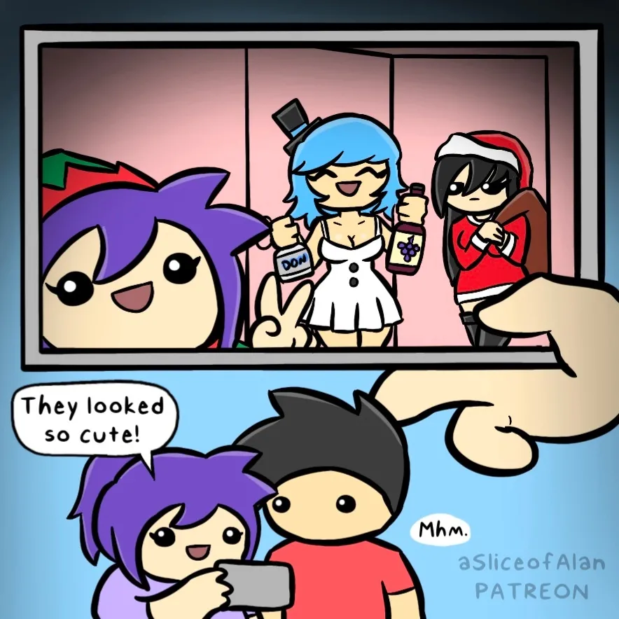 Christmas Party Girls porn comic picture 2