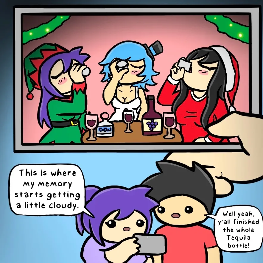 Christmas Party Girls porn comic picture 3