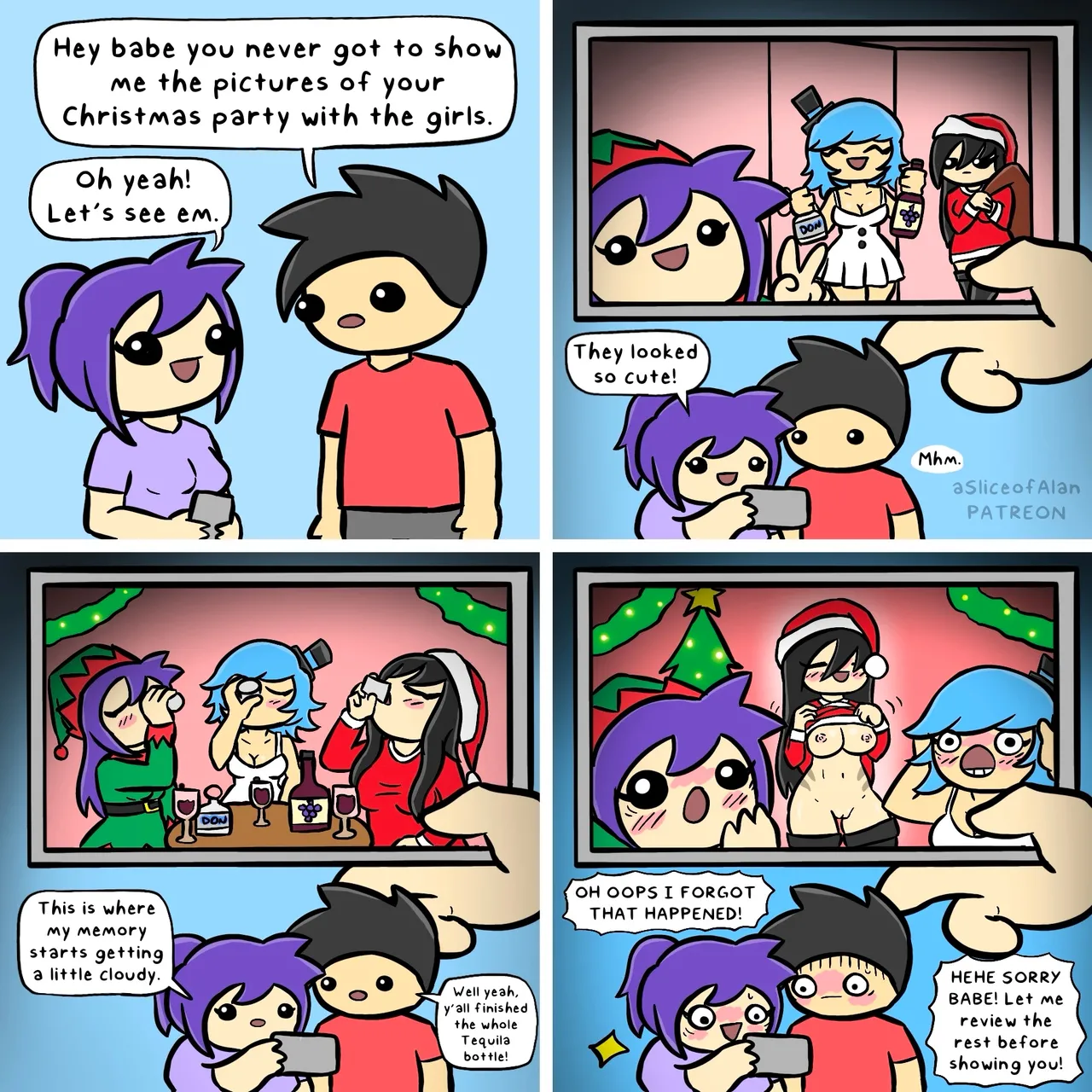 Christmas Party Girls porn comic picture 7