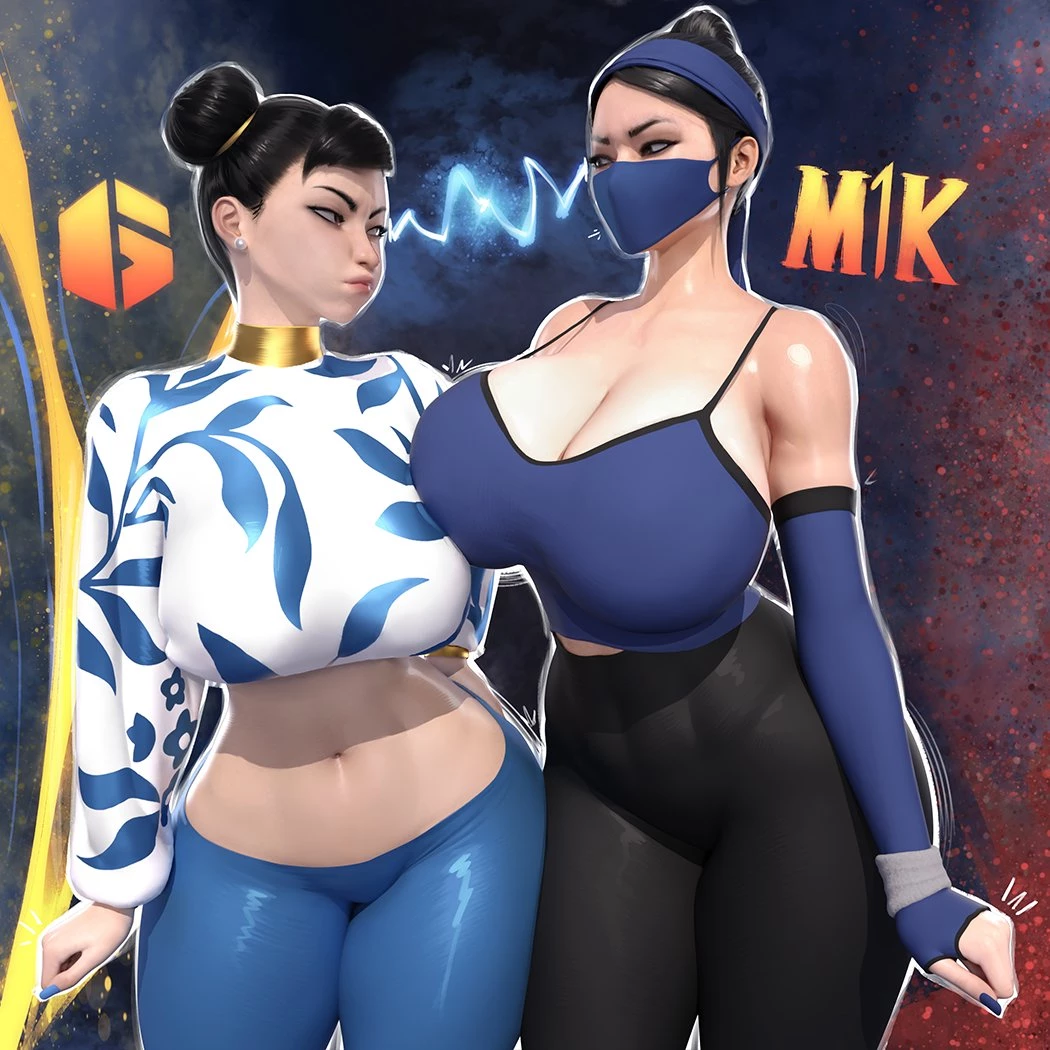 Chun-Li x Kitana porn comic picture 1
