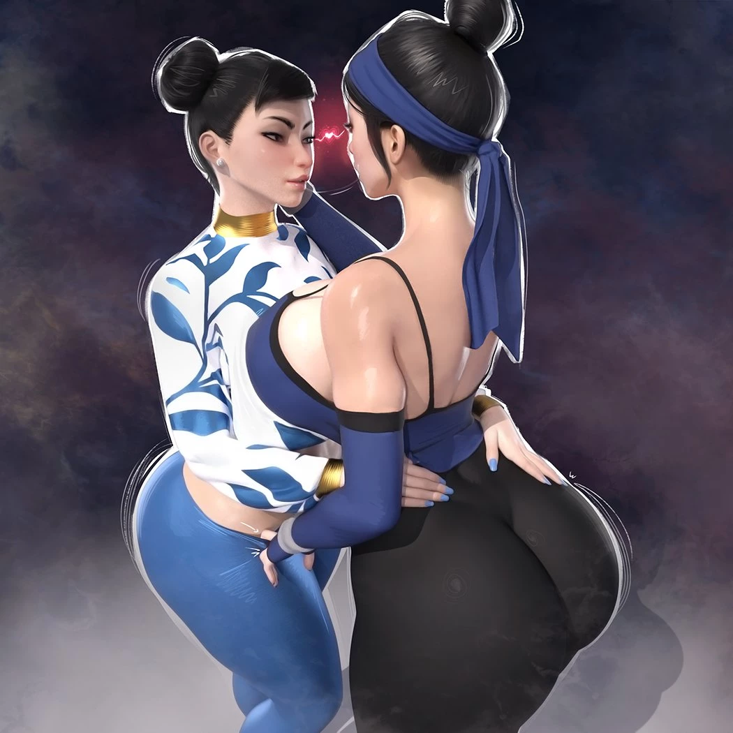 Chun-Li x Kitana porn comic picture 7