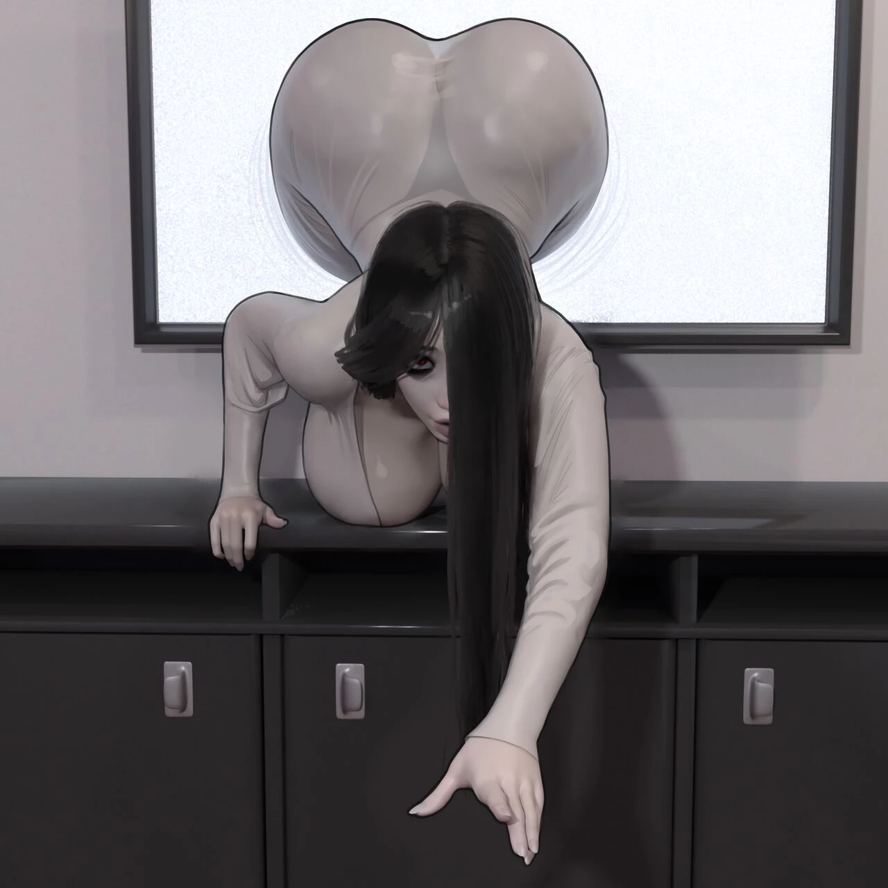 Clingy Sadako porn comic picture 2