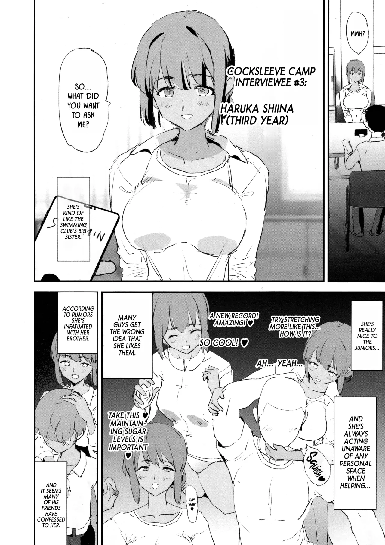 Cocksleeve Camp's Hypnosis Lewd Interview -Haruka Shiina- | Onaho Gasshuku Saimin Dosukebe Interview Shiina Senpai porn comic picture 3