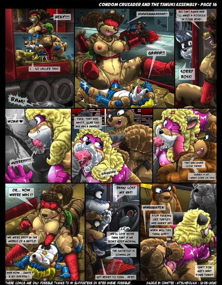 Condom Crusader and the Tanuki Assembly porn comic picture 16