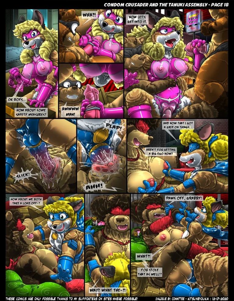 Condom Crusader and the Tanuki Assembly porn comic picture 18