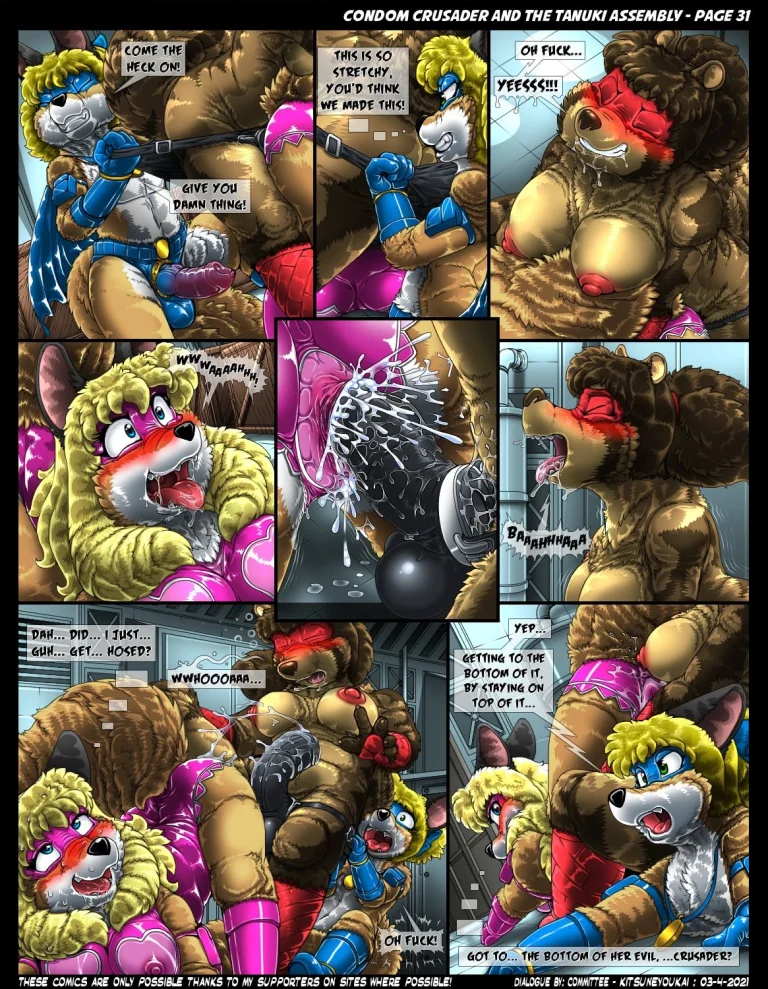 Condom Crusader and the Tanuki Assembly porn comic picture 34