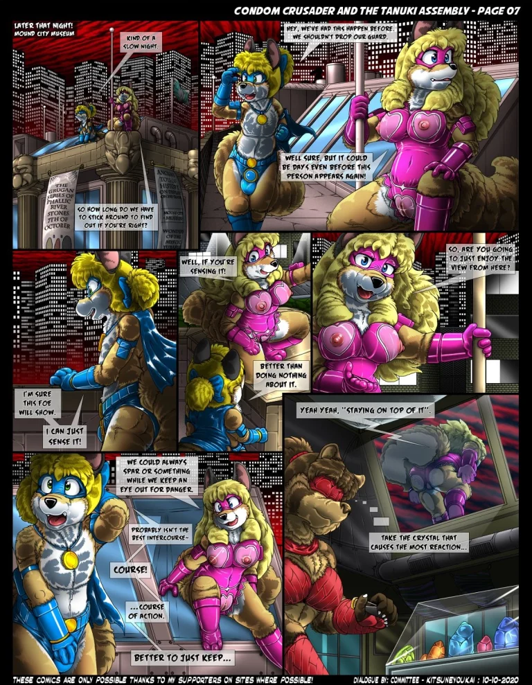 Condom Crusader and the Tanuki Assembly porn comic picture 7