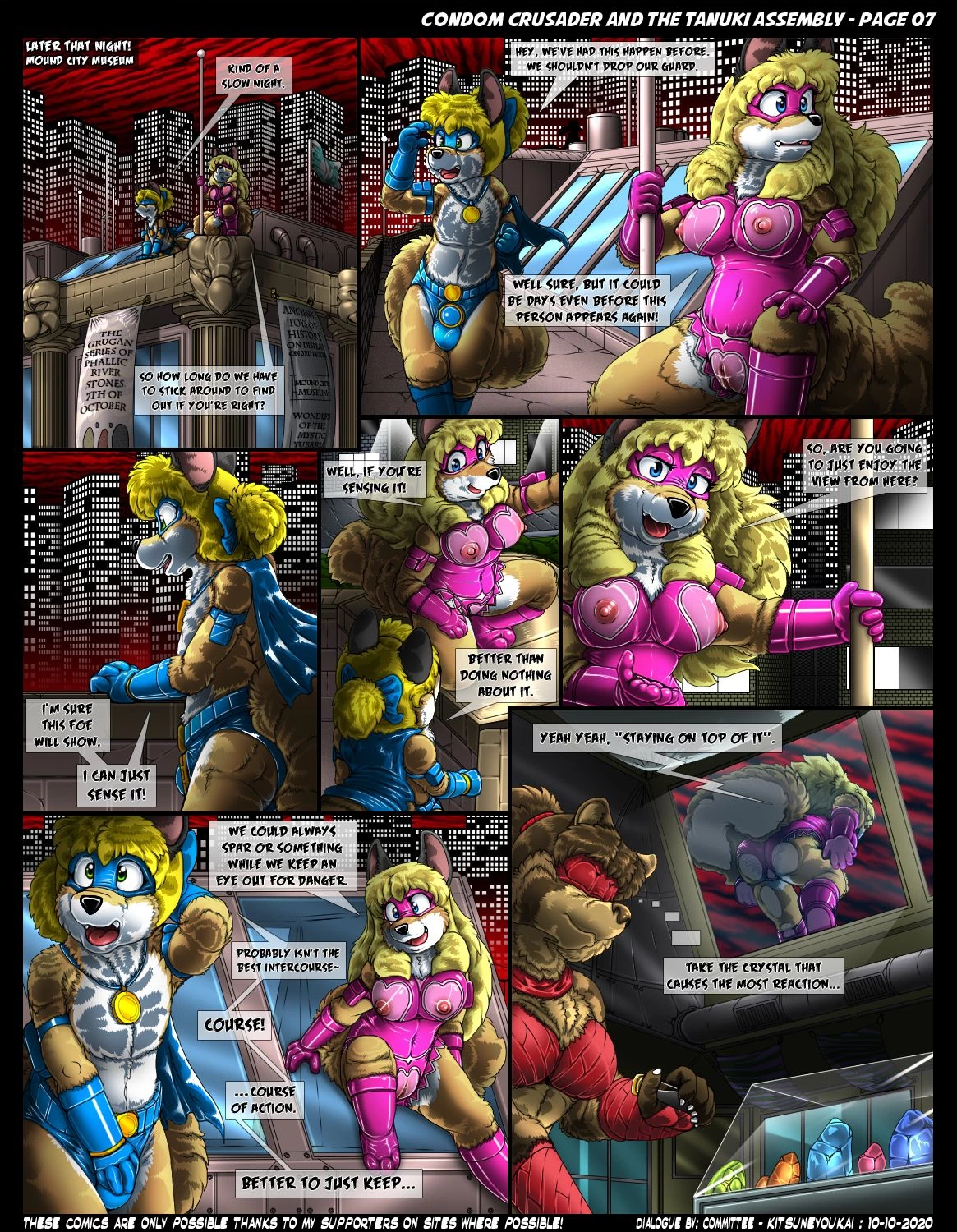 Condom Crusader and the Tanuki Assembly porn comic picture 7