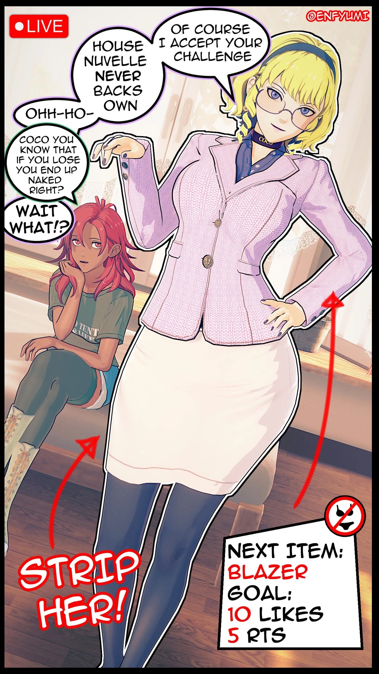 Constance & Hapi strip game porn comic picture 1