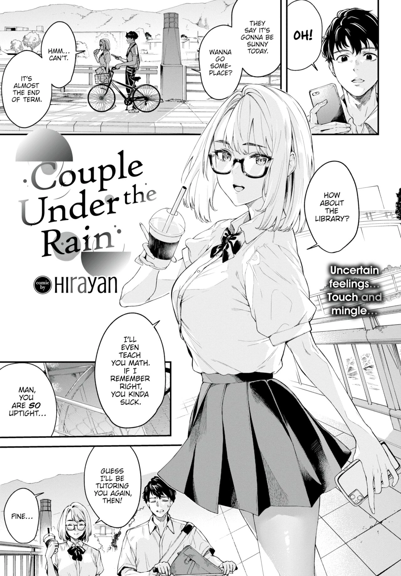 Couple Under the Rain porn comic picture 1