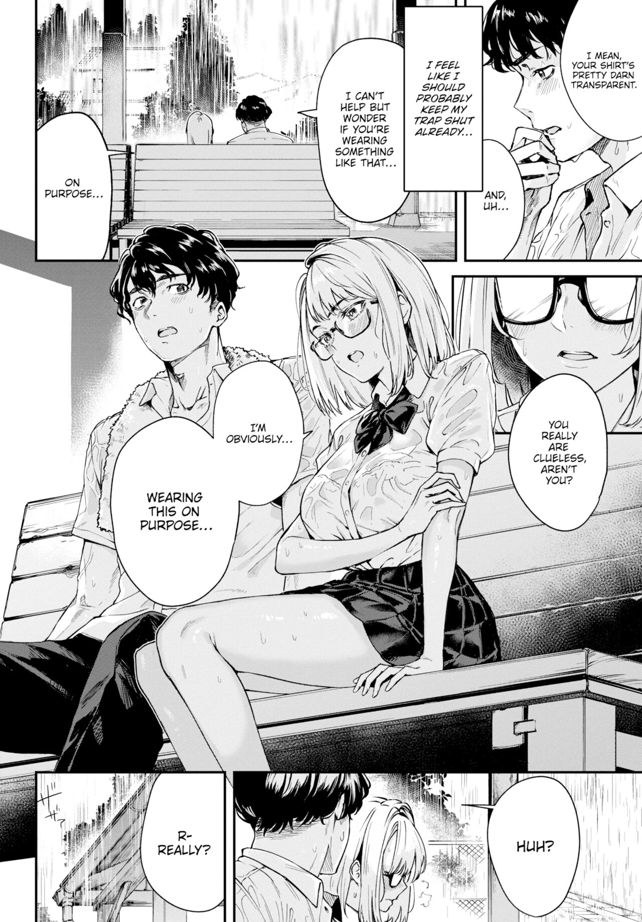 Couple Under the Rain porn comic picture 8