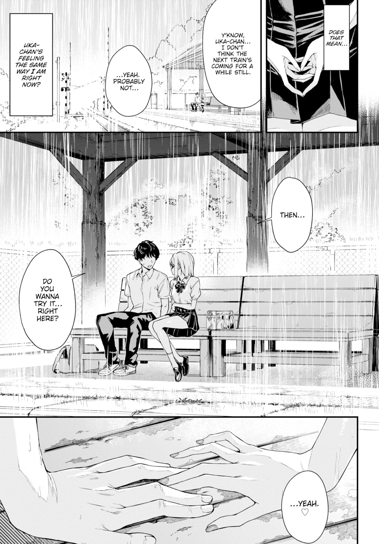 Couple Under the Rain porn comic picture 9
