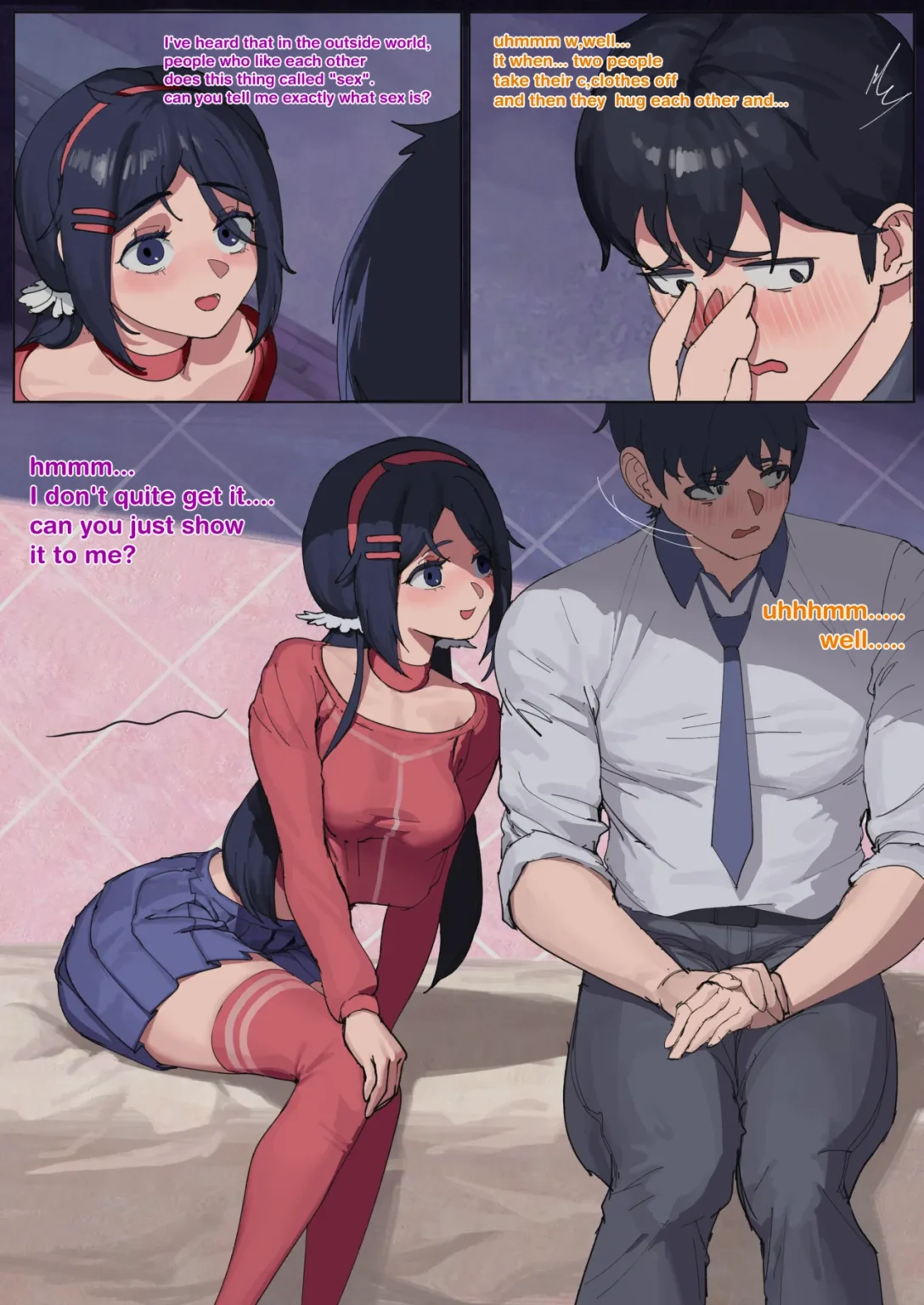Crazy Mita porn comic picture 1