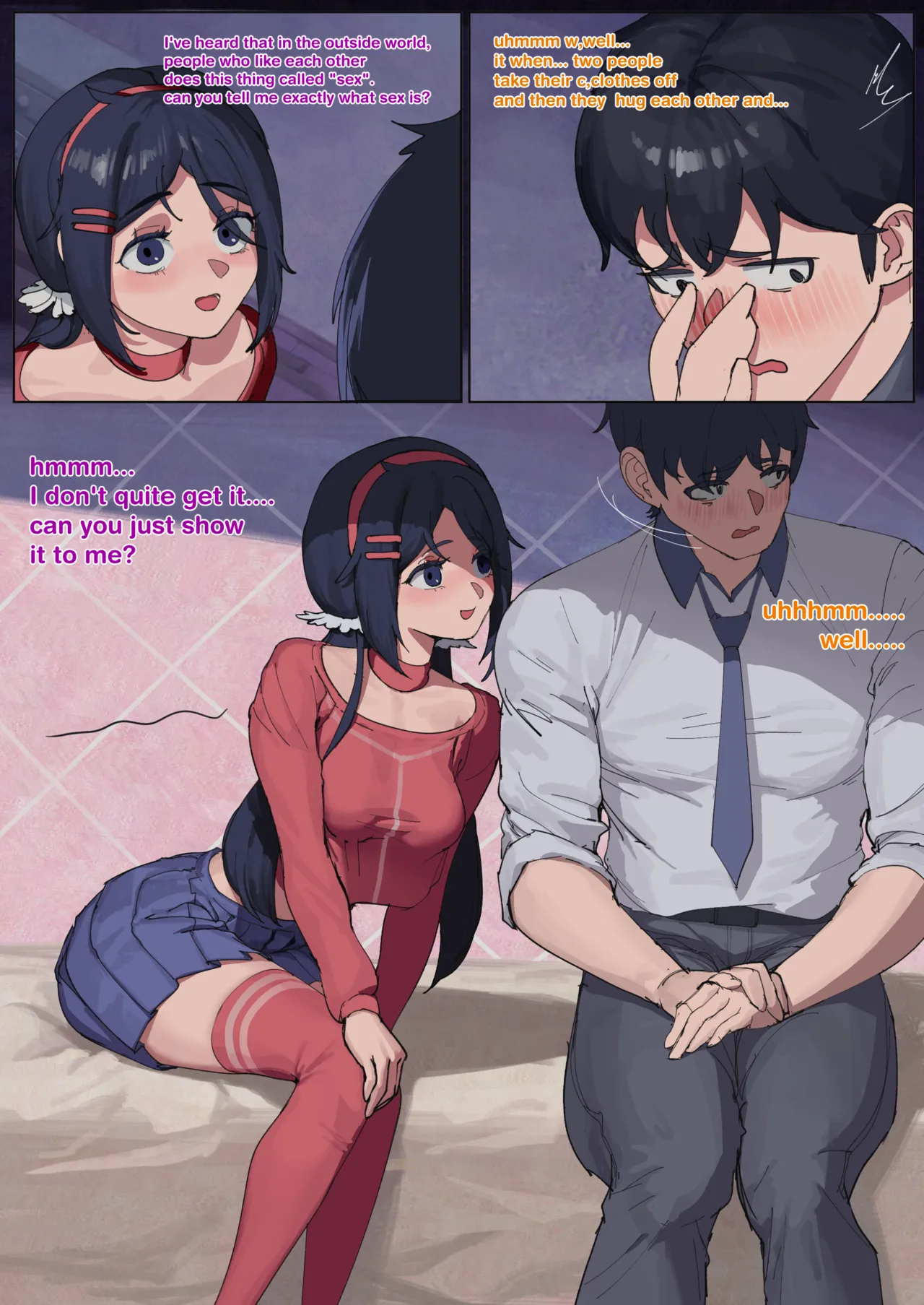 Crazy Mita porn comic picture 1