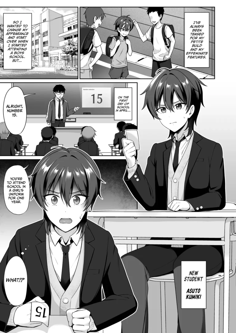 Crossdressing in a Boys School porn comic picture 3