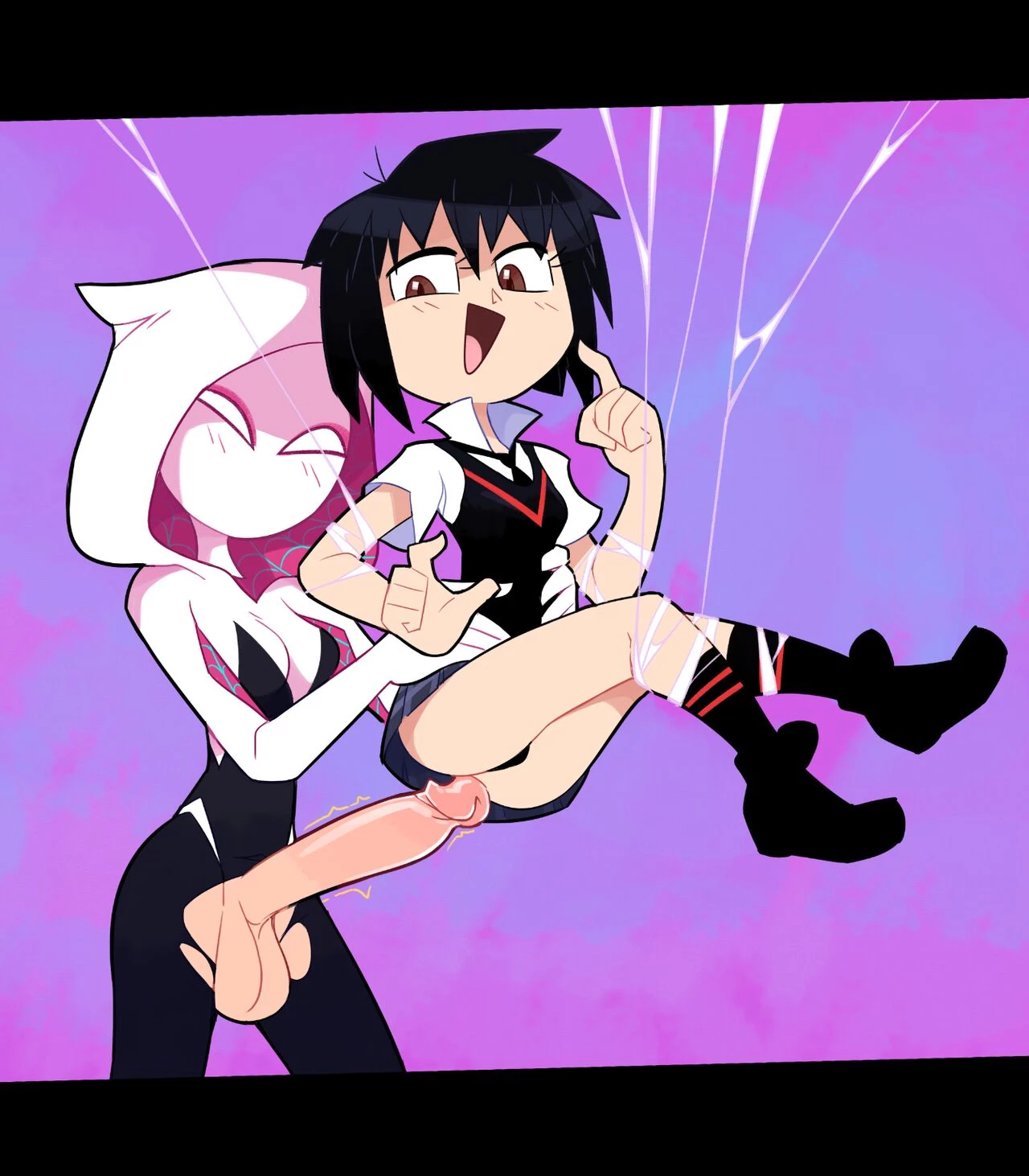Cumming in the Spider-Verse porn comic picture 23