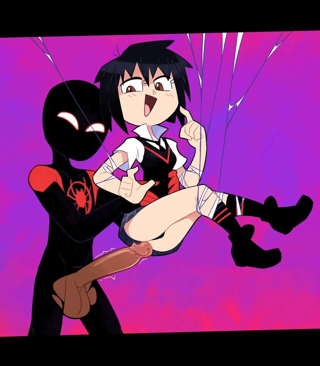 Cumming in the Spider-Verse porn comic picture 27